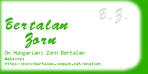 bertalan zorn business card